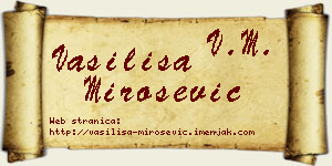 Vasilisa Mirošević vizit kartica